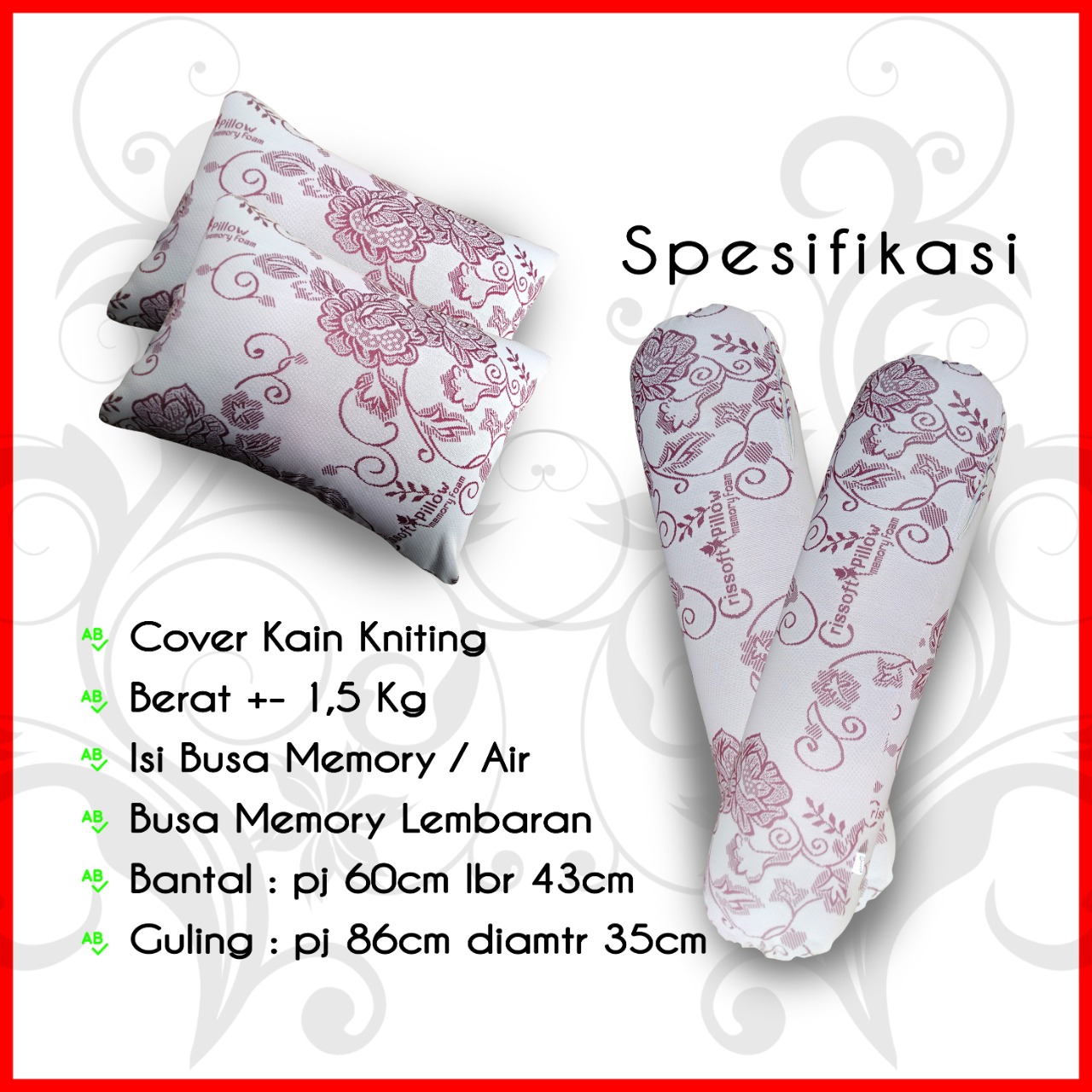 Bantal Memory Foam Crissoft